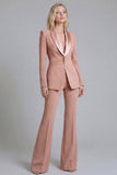 Navy Shawl Lapel 2 Piece Single Breasted Women's Work Suits