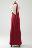 Peacock Sheath V-Neck Backless Wedding Guest Dress with Slit