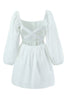Load image into Gallery viewer, White Long Sleeves Short Little Graduation Dress