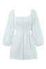 Load image into Gallery viewer, White Long Sleeves Short Little Graduation Dress