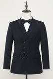 Men's Navy 2 Piece Tuxedo Double Breasted Suit
