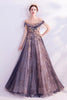 Load image into Gallery viewer, Sparkly Purple A-Line Tulle Long Prom Dress