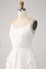 Load image into Gallery viewer, White A-Line Spaghetti Straps Short Graduation Dress