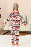 Black and White Printed Christmas Fmaily Matching Pajamas Set