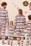 Black and White Printed Christmas Fmaily Matching Pajamas Set