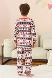 Black and White Printed Christmas Fmaily Matching Pajamas Set