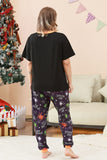 Black and Orange Spider Printed Halloween Family Pajamas Set