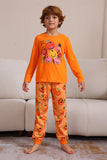 Halloween Orange Pumpkin Family Pajama Set