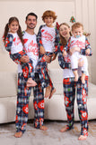 Navy Plaid Long Sleeve Family Matching Pajama Set