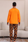 Orange Halloween Long Sleeve Family Matching Pajama Set