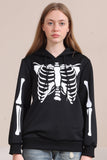 Black Skeleton Hooded Halloween Family Sweatshirts