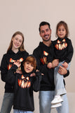 Black Devil Pumpkin Print Hooded Halloween Family Sweatshirts