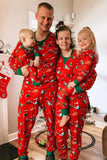 Red Animals Printed Christmas Family Pajama Sets