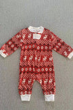 Red Snowflake Printed Christmas Flamily Matching Pajama Sets