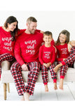 Matching Family Soft Pajamas Red Plaid Pants Warm Loose Basic Fashion Pajama Set