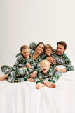 Christmas Loose Family Matching Green Snowflake Gingerbread Man Pattern Pajama Set