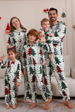 Family Christmas Pajamas Parent-child Clothes Cute Christmas Tree Hooded Jumpsuit Christmas Family Set