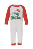Red and White Stripes Long Sleeve Christmas Family Matching Pajamas Set