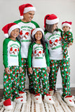 Green Printed Long Sleeve Matching Family Pajamas
