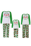 Green Printed Long Sleeve Matching Family Pajamas