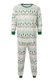 White Christmas Tree Printed Matching Family Pajamas
