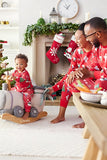 Long Sleeve Red Christmas Printed Matching Family Pajamas