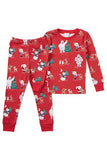 Long Sleeve Red Christmas Printed Matching Family Pajamas