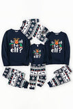 Navy Reindeer Printed Christmas Family Matching Pajamas