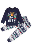 Navy Reindeer Printed Christmas Family Matching Pajamas