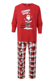 Red Plaid Snowman Print Christmas Family Matching Pajamas Set