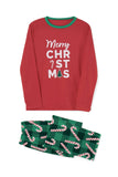 Green and Red Christmas Printed Family Matching Pajamas Set