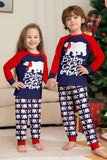 Navy Round Neck Long Sleeve Family Matching Pajamas Set