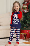 Navy Round Neck Long Sleeve Family Matching Pajamas Set