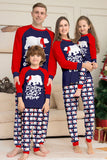 Navy Round Neck Long Sleeve Family Matching Pajamas Set