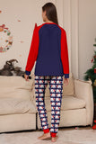 Navy Round Neck Long Sleeve Family Matching Pajamas Set