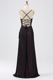 Sheath Spaghetti Straps Bridesmaid Dress With Elasticity