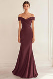 Off the Shoulder Mermaid Ruched Navy Formal Dress