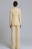 Pink Peak Lapel 2-piece One Button Women's Work Suits
