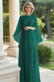 Pleated Lilac A Line Chiffon Mother of the Bride Dress