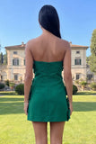Strapless Hot Pink Bodycon Homecoming Dress with 3D Flowers
