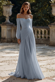 Off The Shoulder Ivory Ruched A Line Wedding Dress