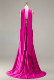 Strapless Champagne Two Piece Mermaid Beaded Convertible Long Prom Dress with a Neck Scarf