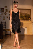 Red Roaring 20s Gatsby Fringed Flapper Dress