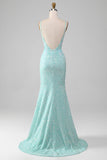 Sequins Sparkly Mermaid Prom Dress with Slit