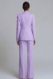 Pink Peak Lapel 2-piece One Button Women's Work Suits