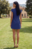 Yellow Round Neck Bodycon Homecoming Dress with 3D Flowers