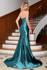 Load image into Gallery viewer, Mermaid Royal Blue Sweetheart Corset Prom Dress with Slit