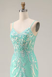Sparkly Purple Mermaid Corset Sequins Long Prom Dress with Lace Appliques