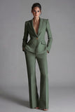 Pink Peak Lapel 2-piece One Button Women's Work Suits