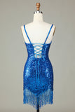 Sparkly Bodycon White Mini Cocktail Dress with Beading